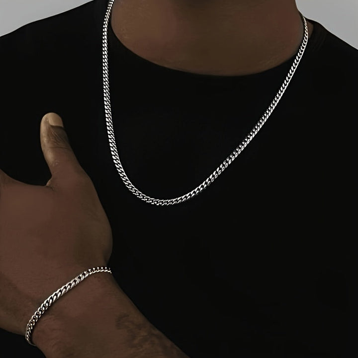 Tennyson | Conjunto de Collar y Pulsera de Cadena con Estilo Urbano Moderno