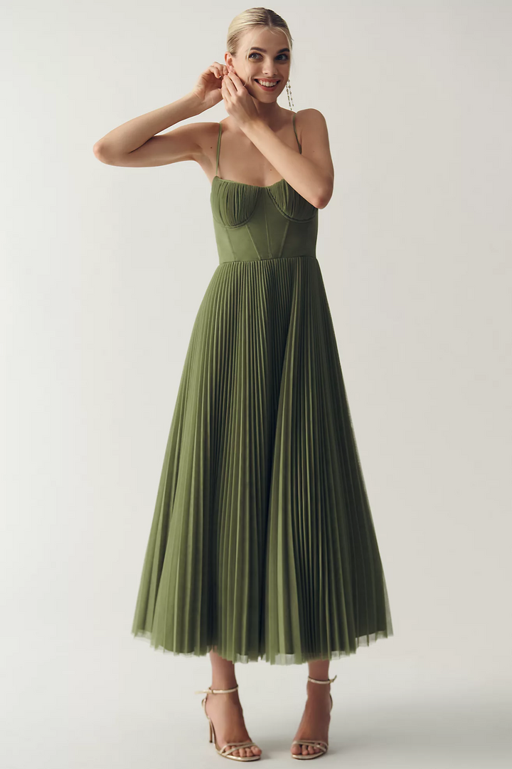 Heidi | Vestido Midi con Corsé Estructurado