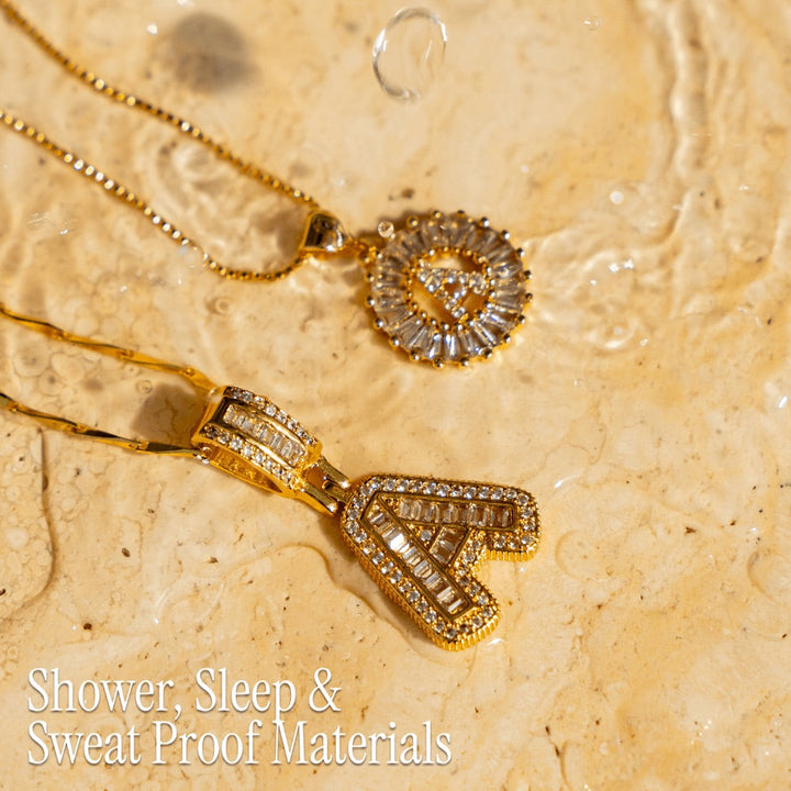 Primrose | Collares Iniciales de Letra con Diamantes (2 piezas)