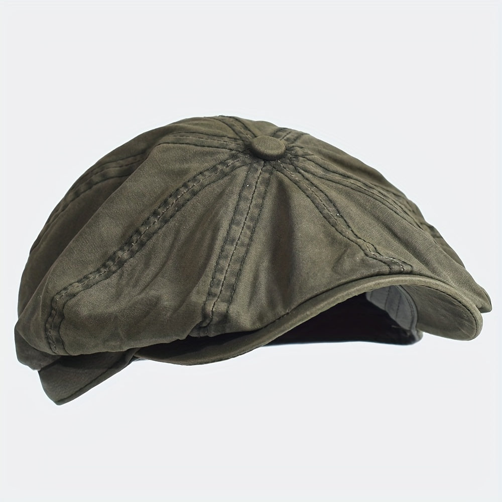 Kavento | Gorra Octagonal Vintage de Algodón con Visera Clásica
