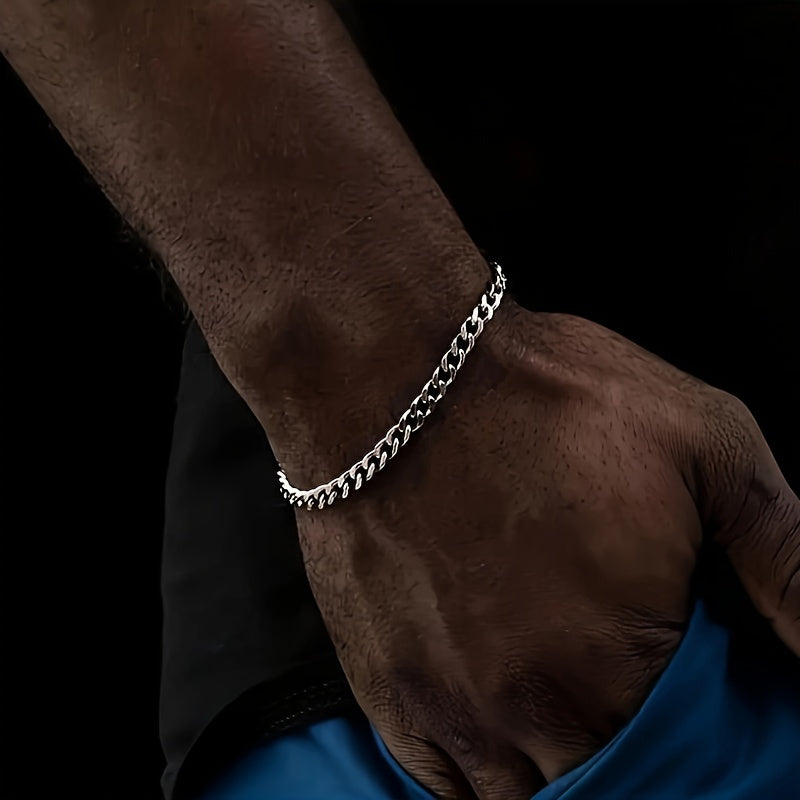 Tennyson | Conjunto de Collar y Pulsera de Cadena con Estilo Urbano Moderno