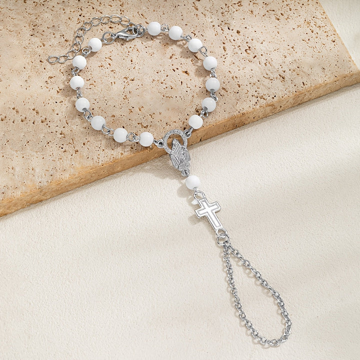 Brenton | Pulsera Rosario con Cruz de Estilo Gótico y Detalles Religiosos