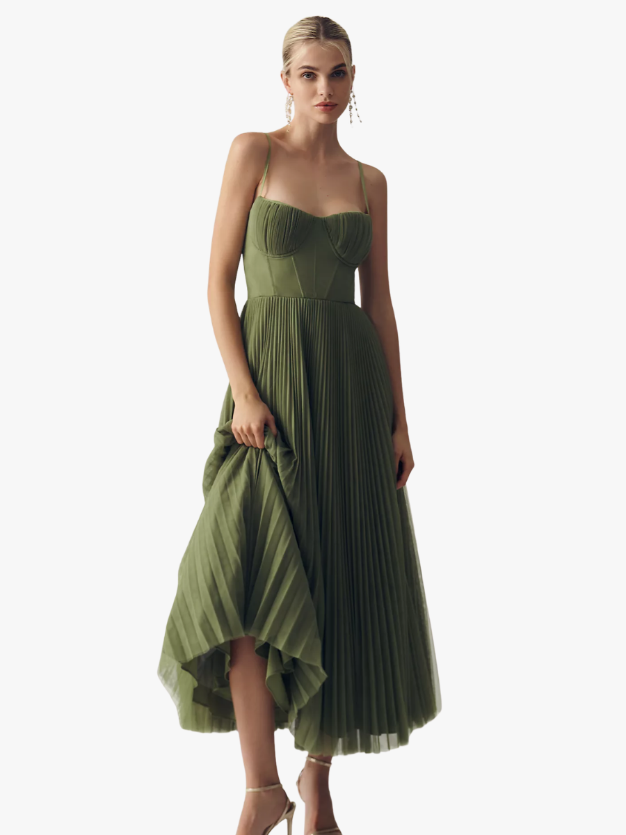 Heidi | Vestido Midi con Corsé Estructurado