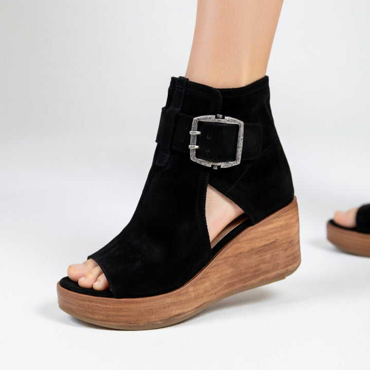 Indiea | Botines con Punta Abierta y Plataforma Cómoda
