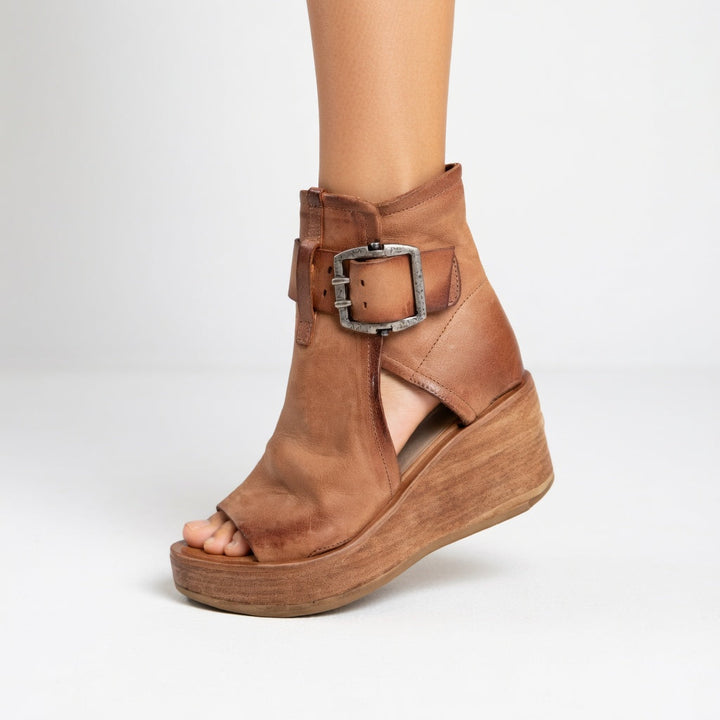 Indiea | Botines con Punta Abierta y Plataforma Cómoda