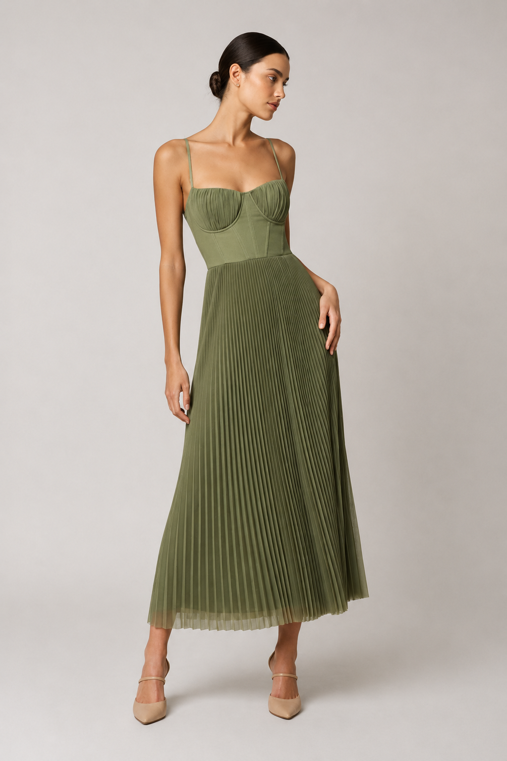 Heidi | Vestido Midi con Corsé Estructurado