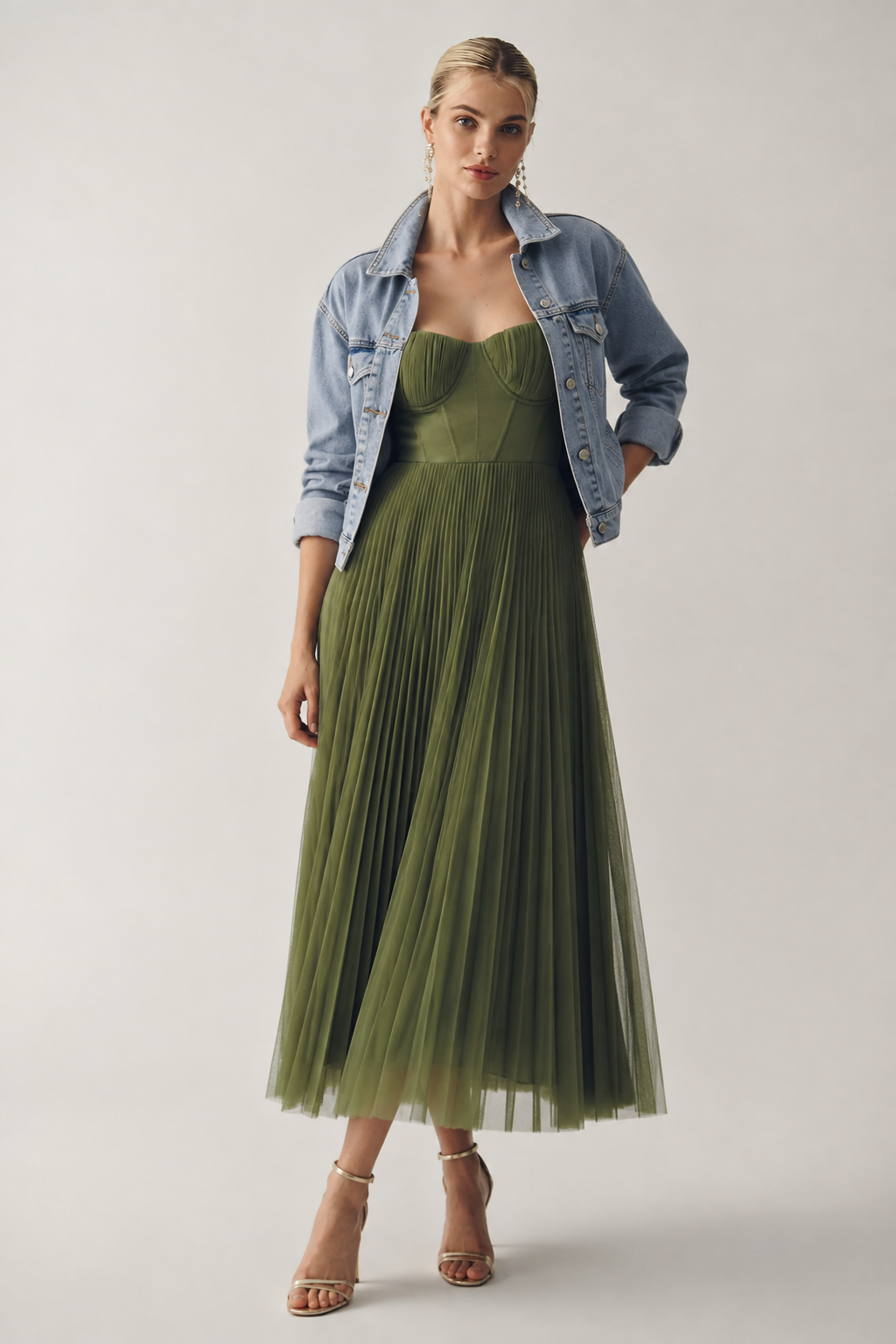 Heidi | Vestido Midi con Corsé Estructurado