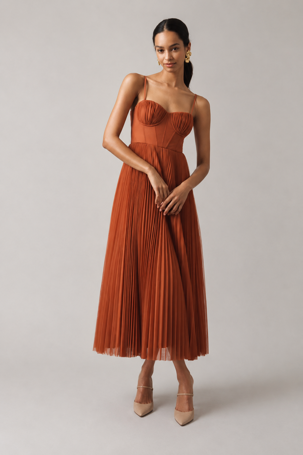 Heidi | Vestido Midi con Corsé Estructurado