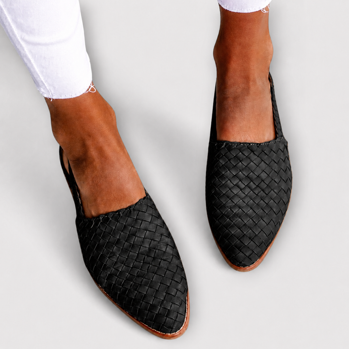 Bianka | Mocasines Trenzados con Correa Trasera y Diseño Cómodo