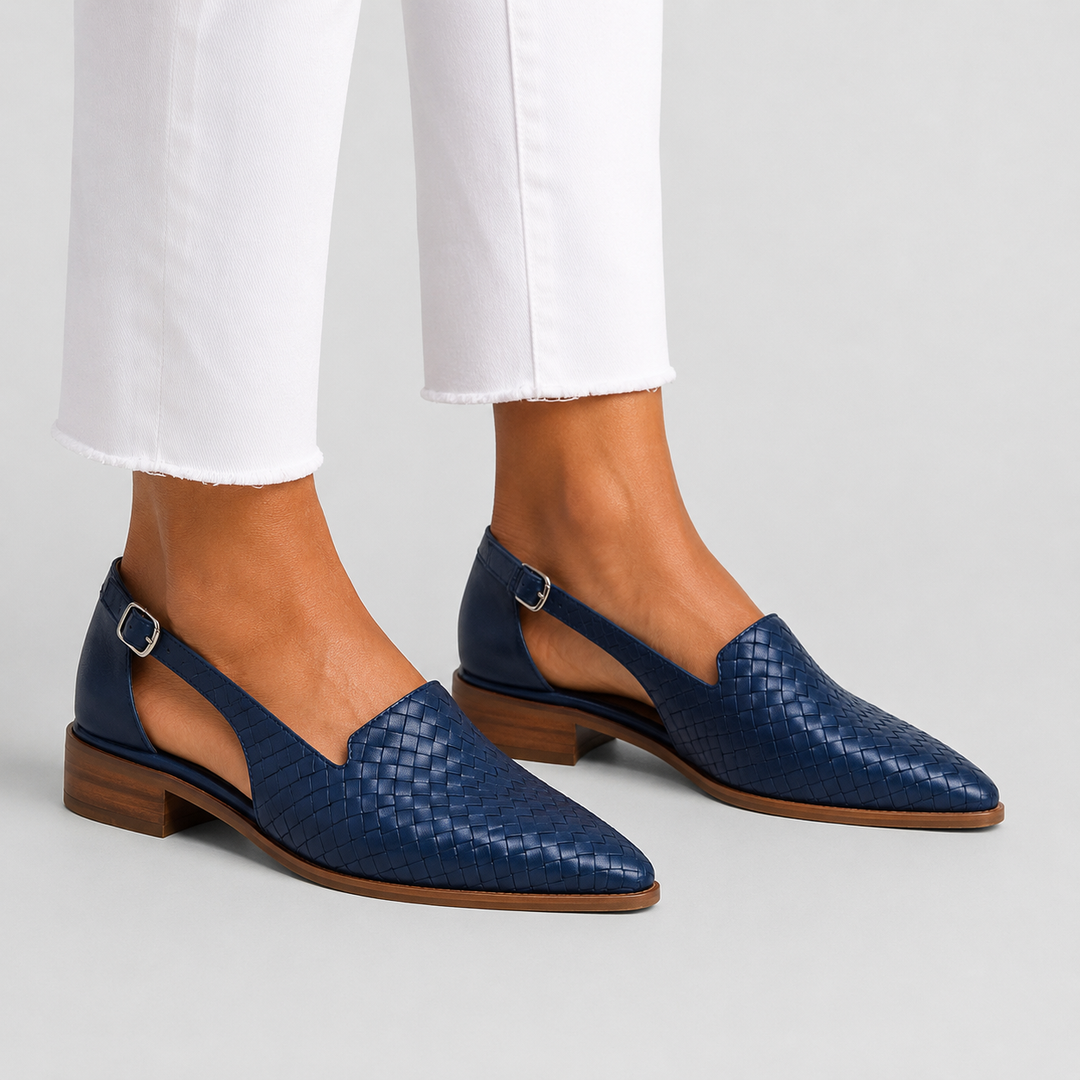 Bianka | Mocasines Trenzados con Correa Trasera y Diseño Cómodo