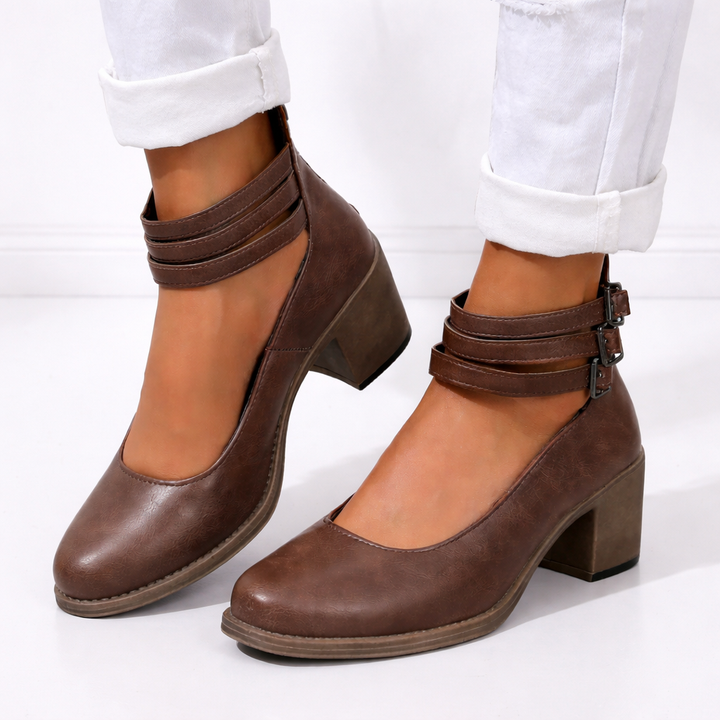 Vilorine | Sandalias de tacón moderno con ajuste confortable