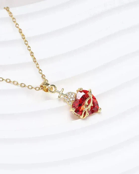 Aurelienna | Collar del Sagrado Corazón de Jesús con Baño de Oro