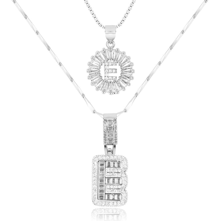 Primrose | Collares Iniciales de Letra con Diamantes (2 piezas)