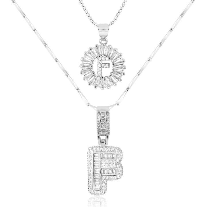 Primrose | Collares Iniciales de Letra con Diamantes (2 piezas)