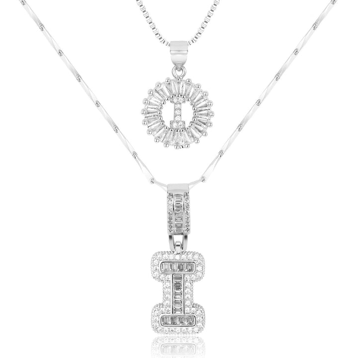 Primrose | Collares Iniciales de Letra con Diamantes (2 piezas)