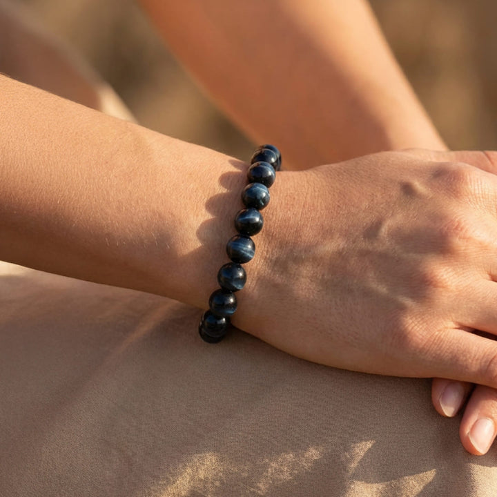 Corin | Pulsera Ángel Guardián con Piedra Ojo de Halcón Protector