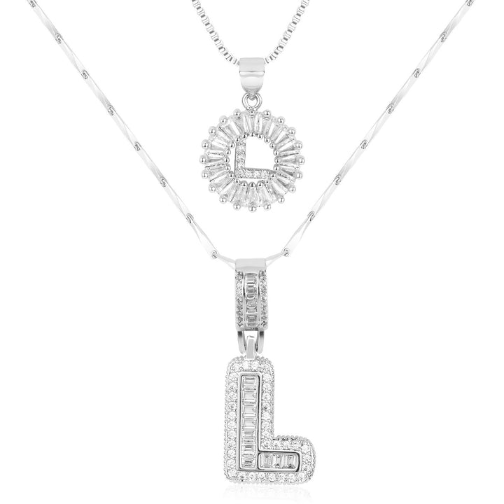 Primrose | Collares Iniciales de Letra con Diamantes (2 piezas)