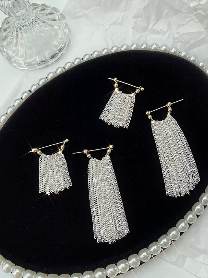 Ursa | Pendientes, collar, pulsera con flecos en forma de cascada