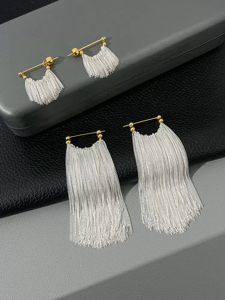 Ursa | Pendientes, collar, pulsera con flecos en forma de cascada