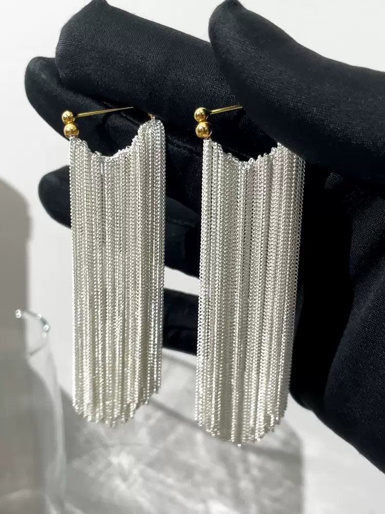 Ursa | Pendientes, collar, pulsera con flecos en forma de cascada