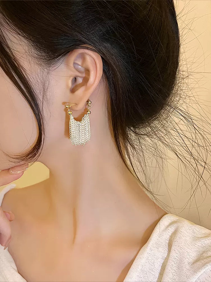 Ursa | Pendientes, collar, pulsera con flecos en forma de cascada