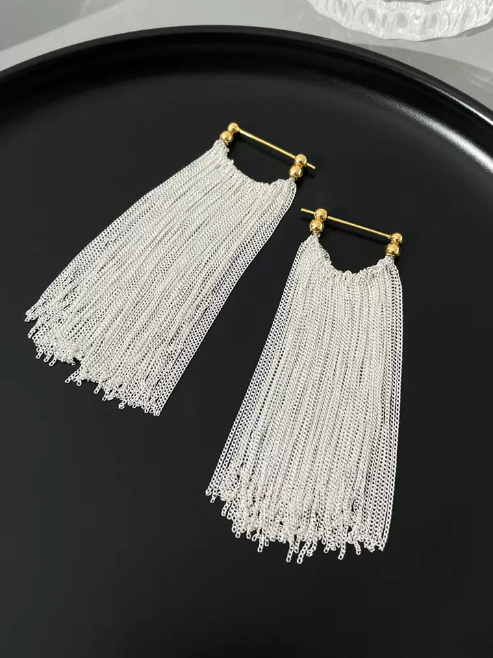 Ursa | Pendientes, collar, pulsera con flecos en forma de cascada