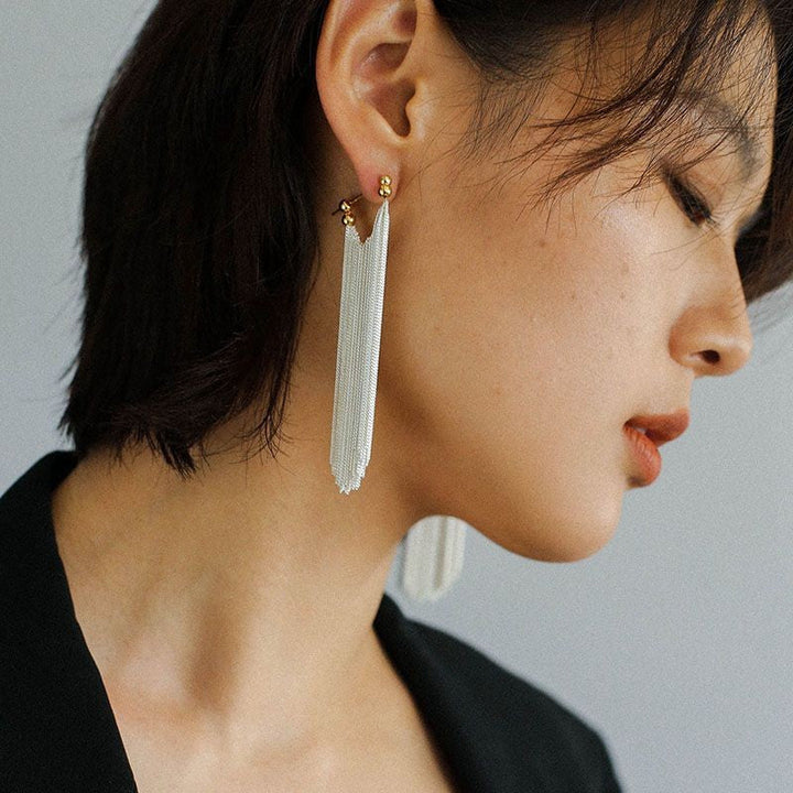Ursa | Pendientes, collar, pulsera con flecos en forma de cascada