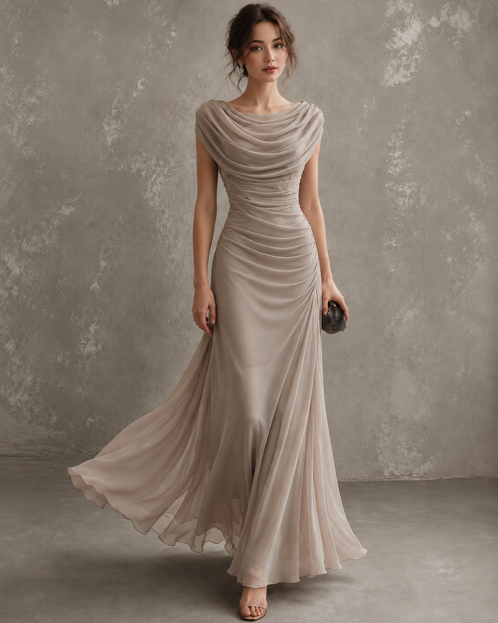 Lydia | Vestido Largo Elegante con Drapeado