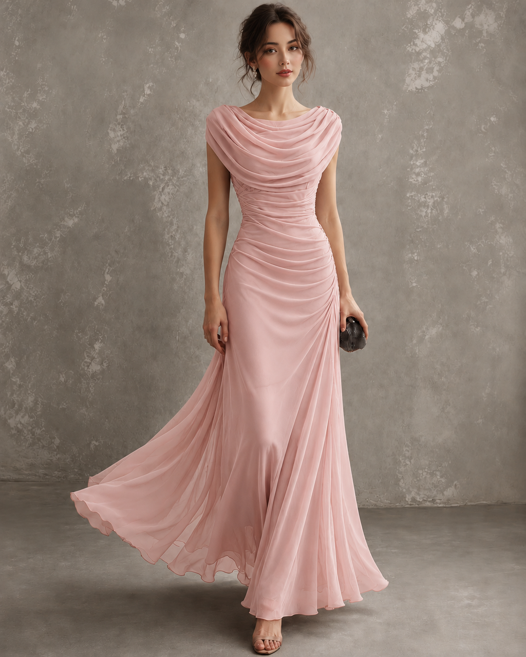 Lydia | Vestido Largo Elegante con Drapeado