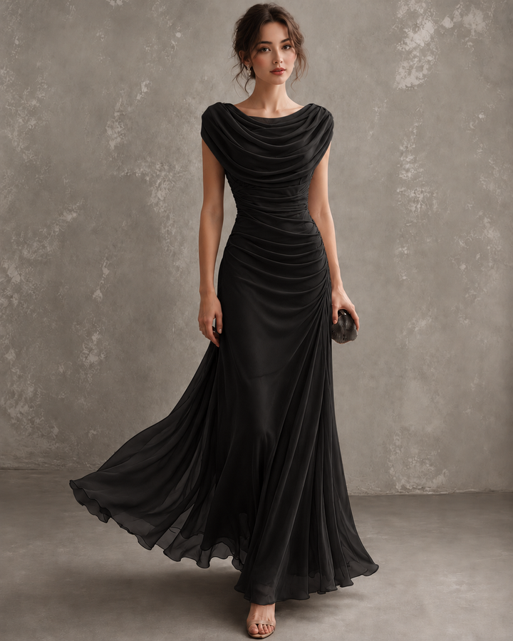 Lydia | Vestido Largo Elegante con Drapeado