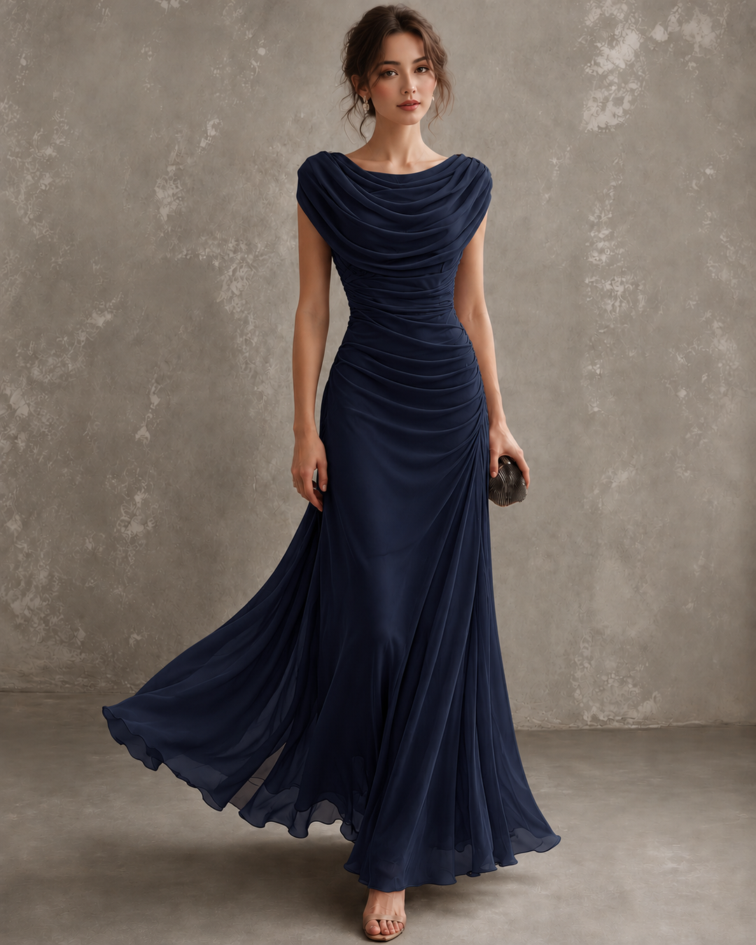 Lydia | Vestido Largo Elegante con Drapeado