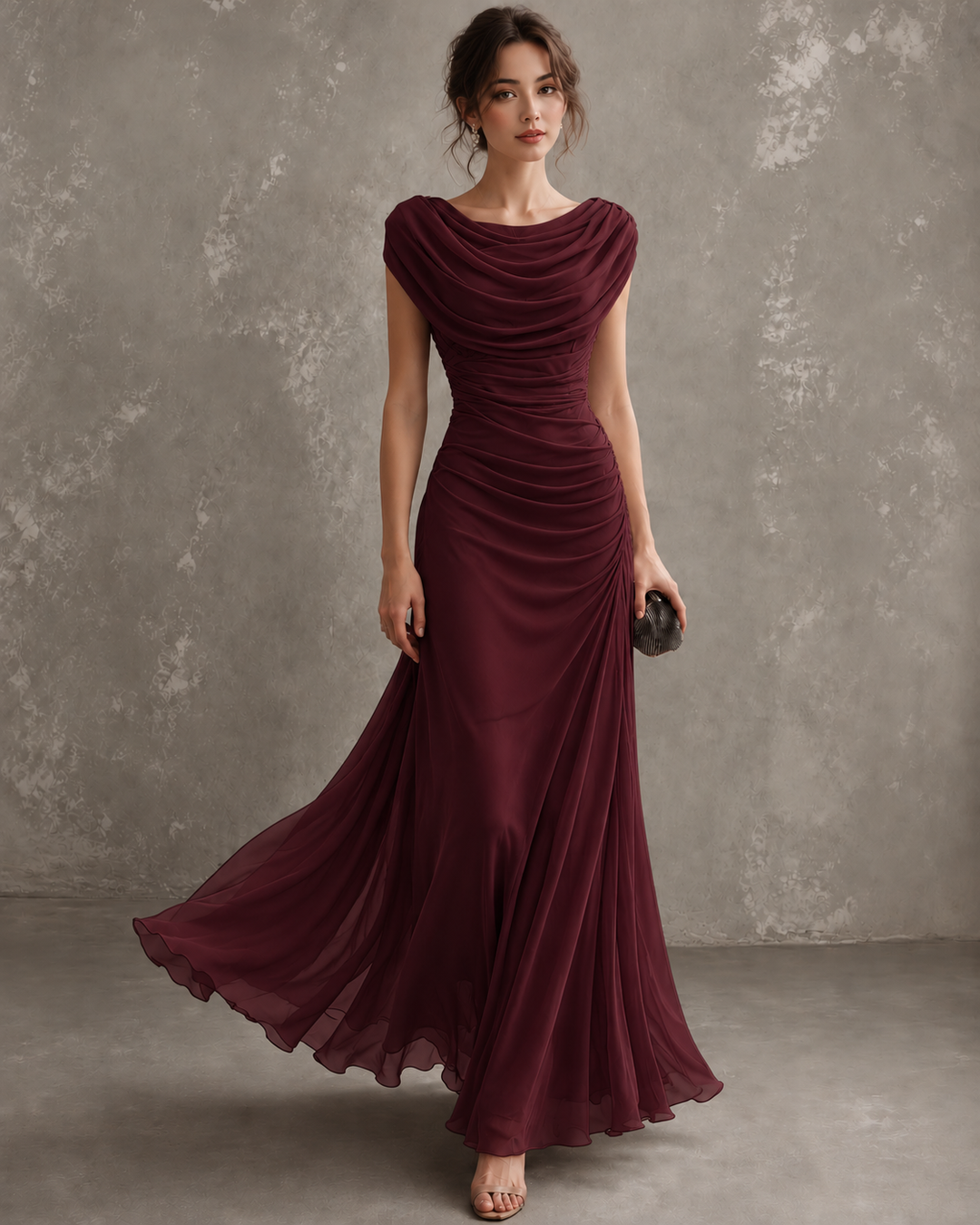 Lydia | Vestido Largo Elegante con Drapeado