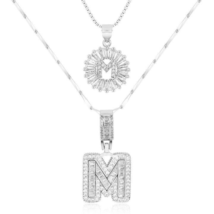 Primrose | Collares Iniciales de Letra con Diamantes (2 piezas)