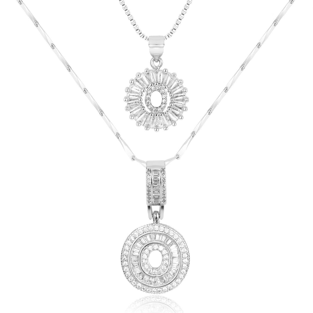 Primrose | Collares Iniciales de Letra con Diamantes (2 piezas)