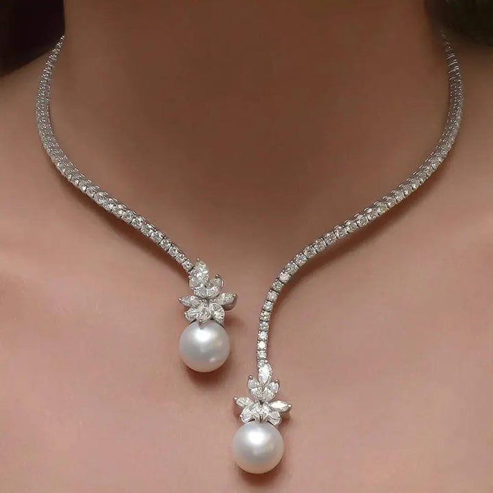 Vionelise | Collar Elegante con Perlas y Plata Esterlina Brillante