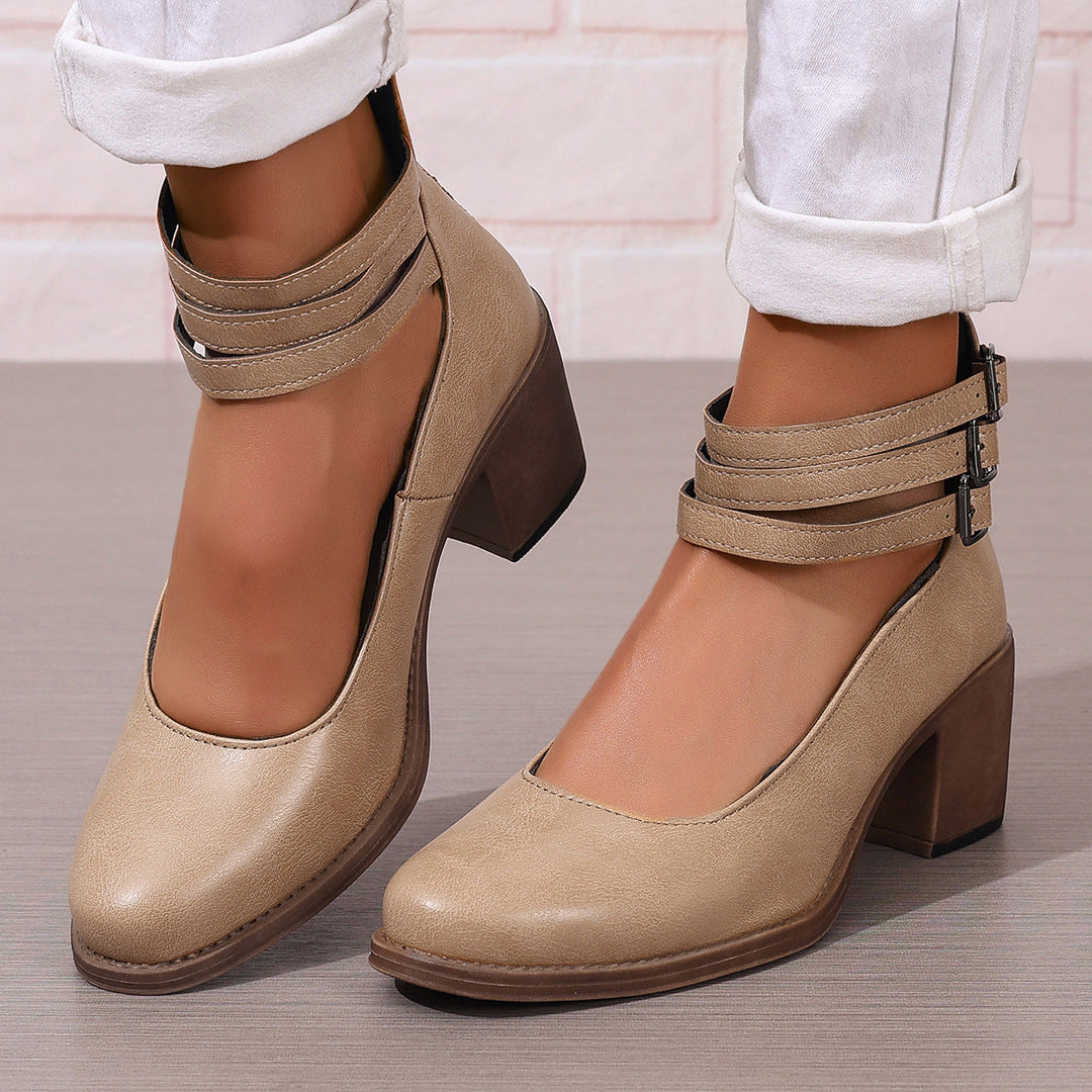 Vilorine | Sandalias de tacón moderno con ajuste confortable
