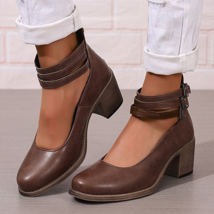 Vilorine | Sandalias de tacón moderno con ajuste confortable