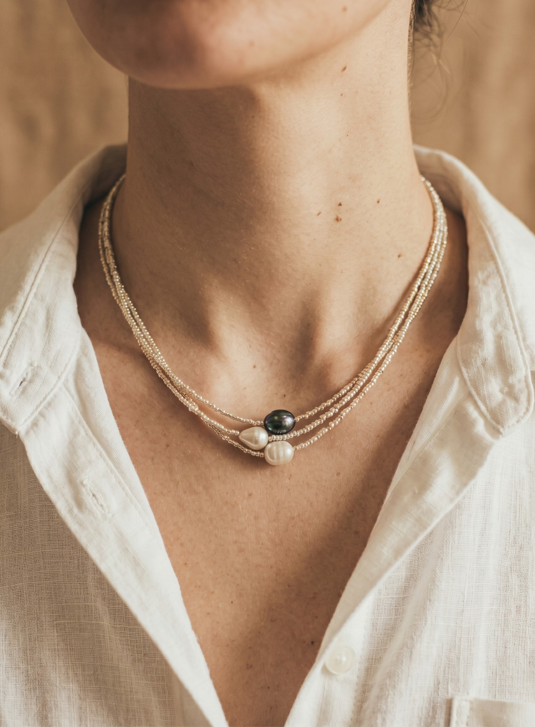 Quinira | Conjunto de Collares de Armonía Perla