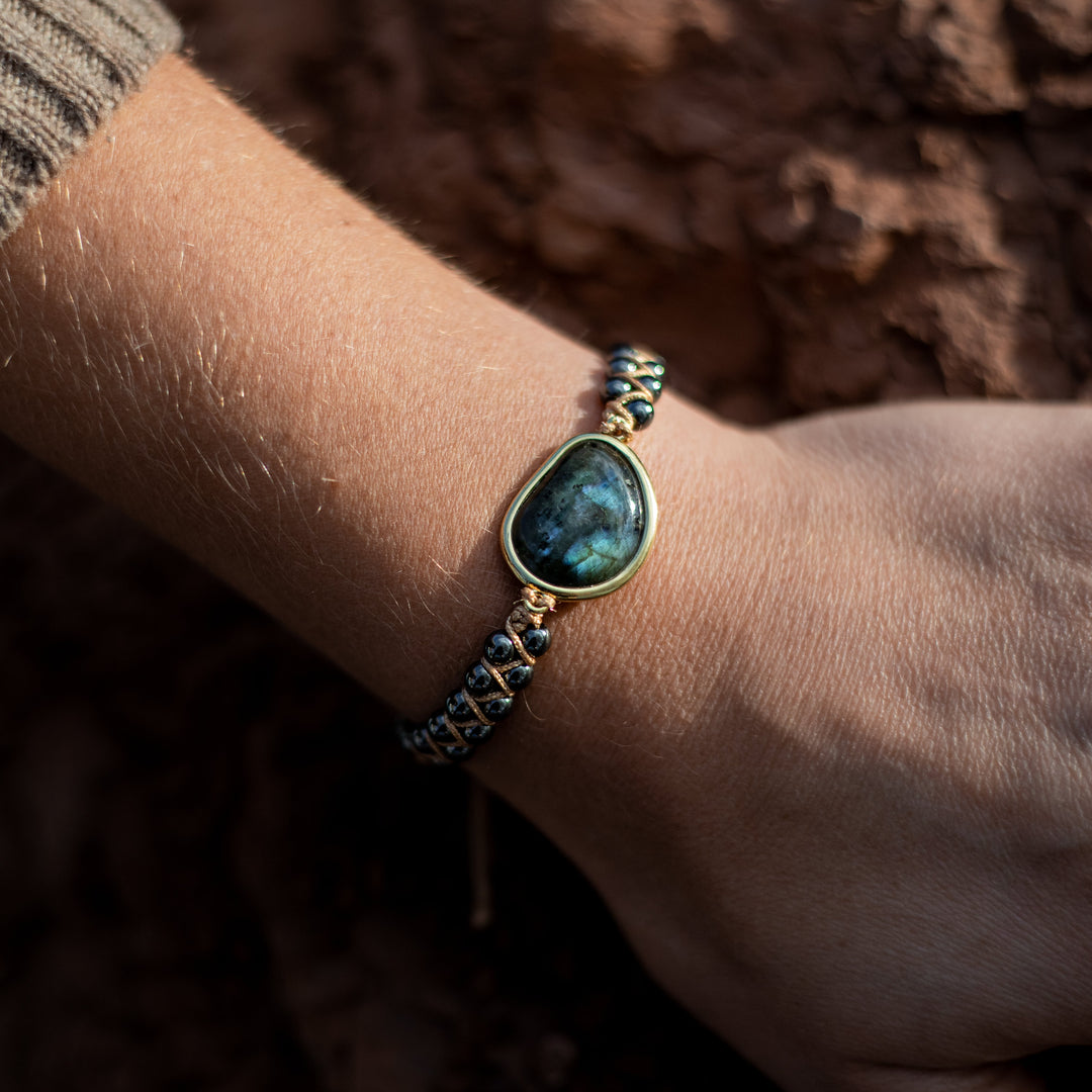 Dree | Pulsera Ojo Celestial con Labradorita y Hematita Energética