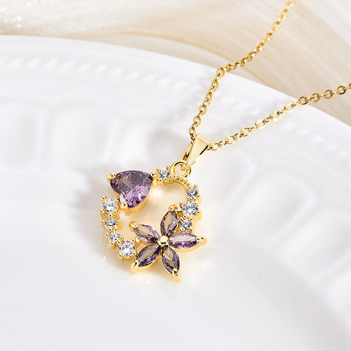 Halia | Collar Corazón en Flor