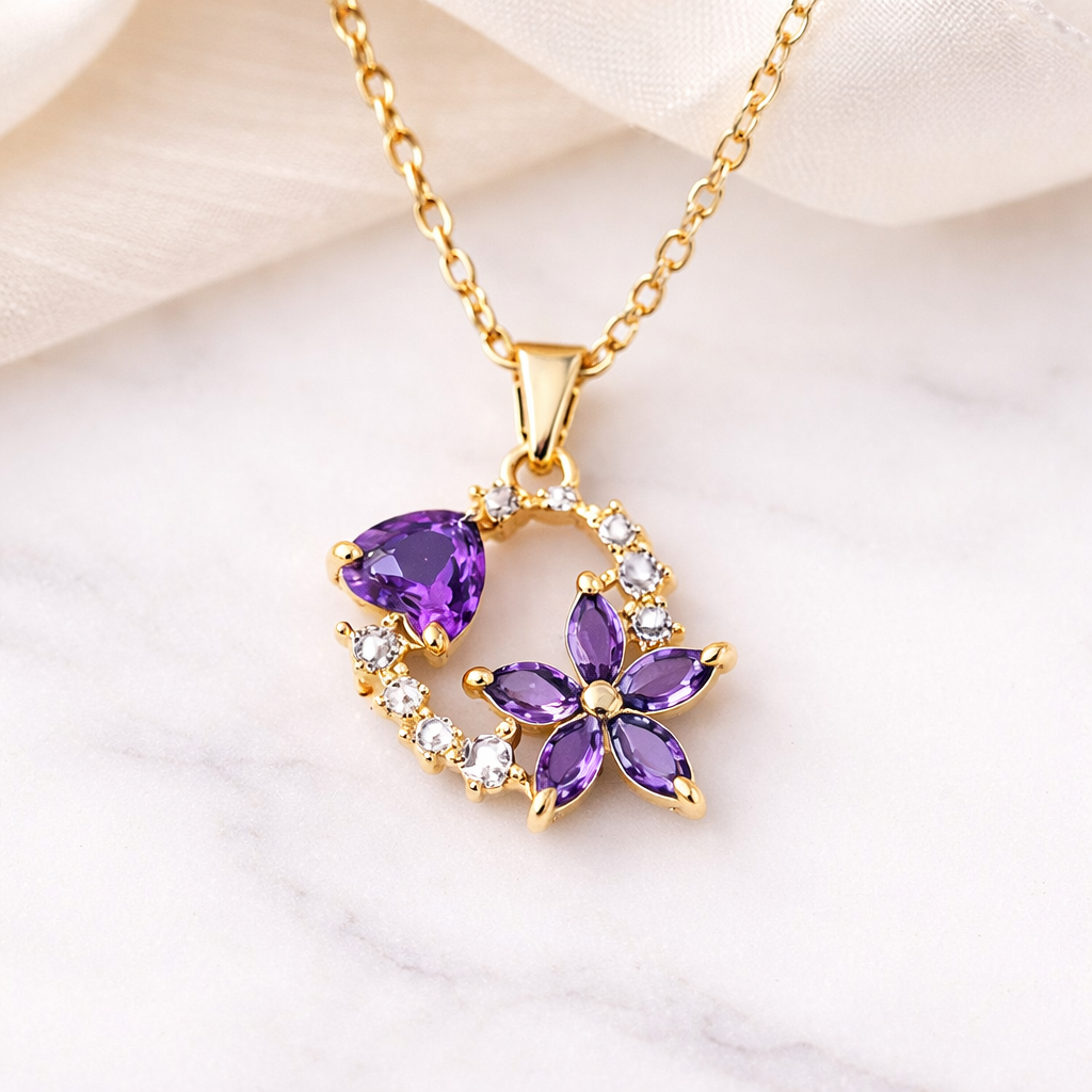 Halia | Collar Corazón en Flor