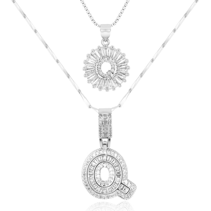 Primrose | Collares Iniciales de Letra con Diamantes (2 piezas)