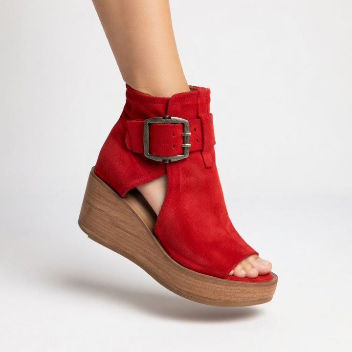 Indiea | Botines con Punta Abierta y Plataforma Cómoda