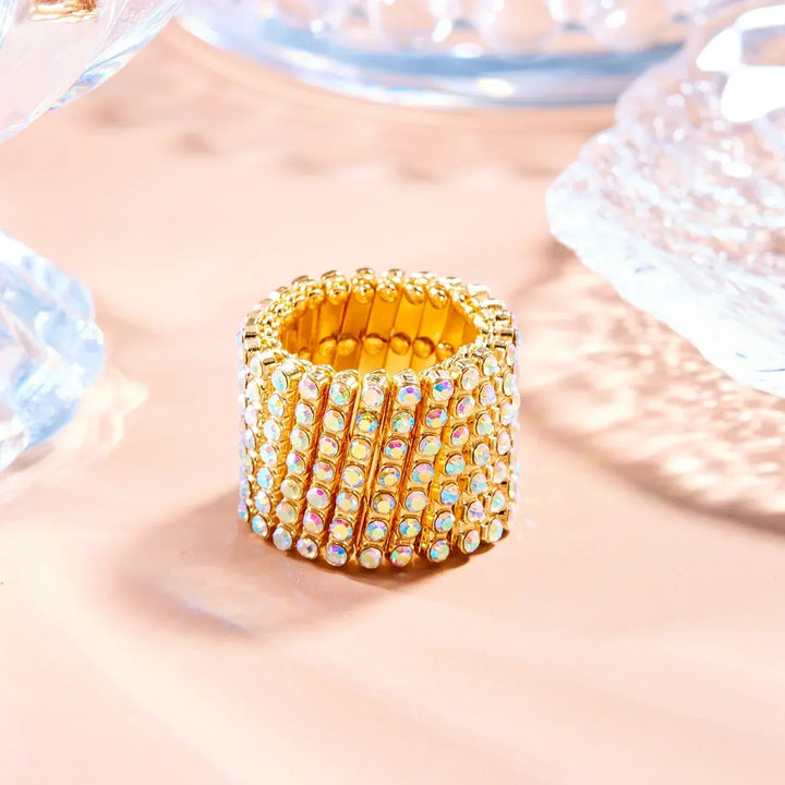 Carys | Set de Anillo y Pulsera en Acabado Dorado Elegante