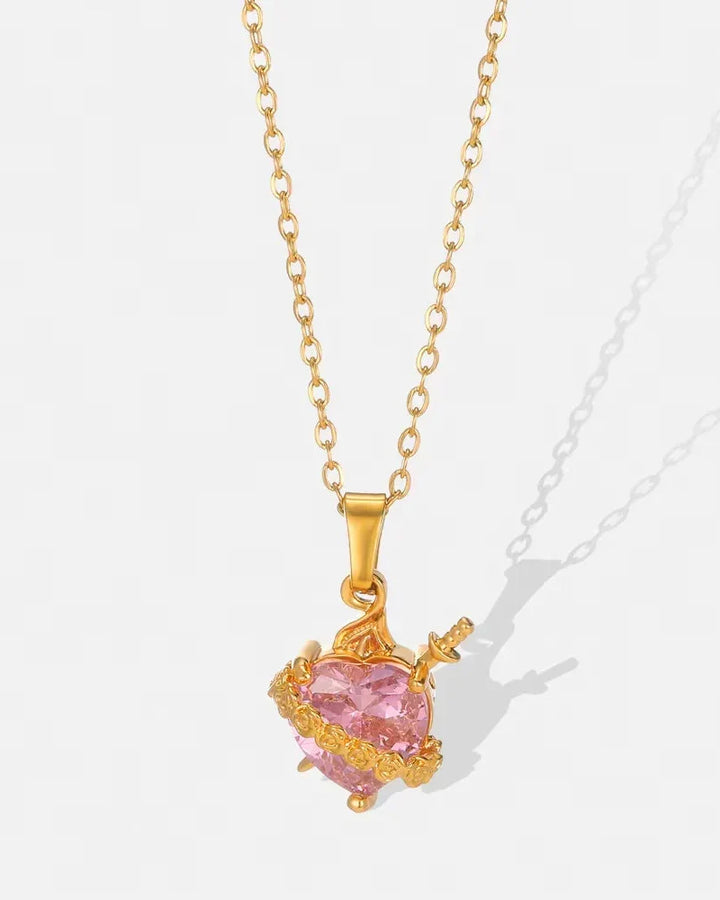 Pippa | Collar Corazón Inmaculado de María (Baño de Oro)