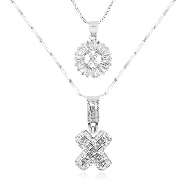 Primrose | Collares Iniciales de Letra con Diamantes (2 piezas)