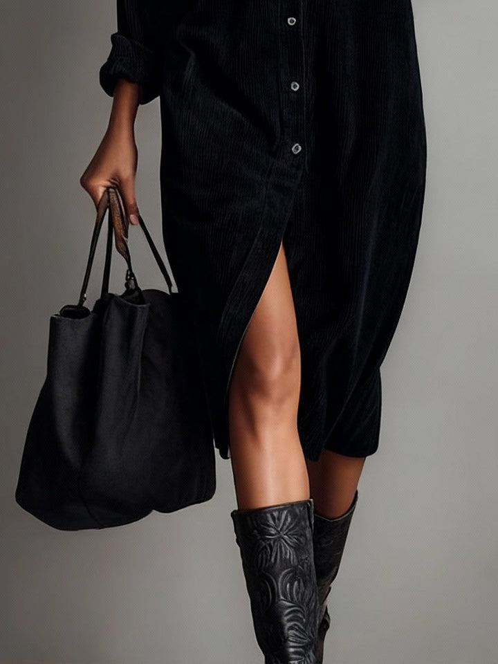 Kiara | Vestido Midi con Botones y Bolsillos