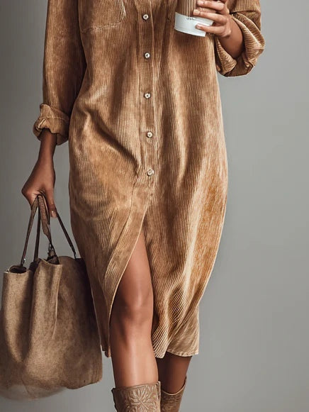Kiara | Vestido Midi con Botones y Bolsillos