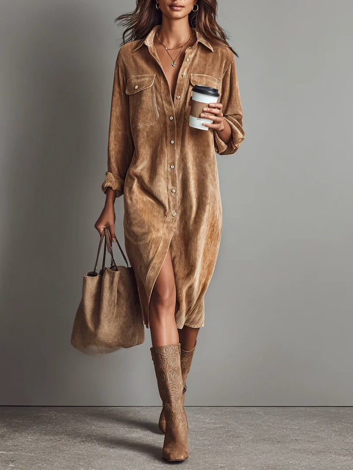 Kiara | Vestido Midi con Botones y Bolsillos