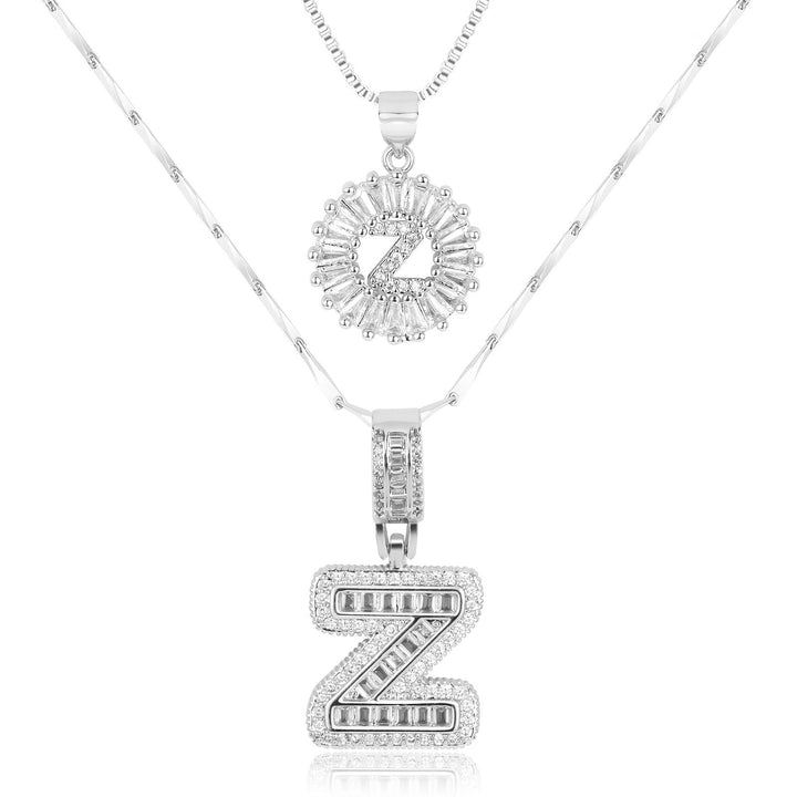 Primrose | Collares Iniciales de Letra con Diamantes (2 piezas)